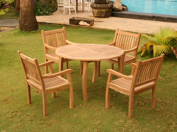 Tortuga Outdoor Jakarta Teak Round 48" Dining Table