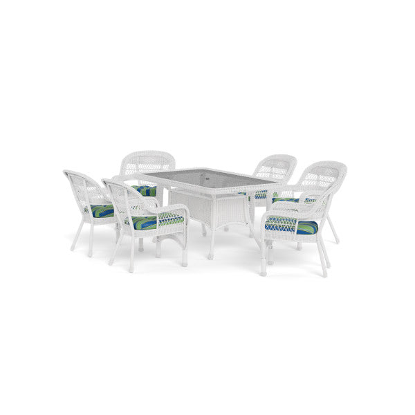 Tortuga Outdoor Portside 7Pc Dining Set (6 chairs, 66" dining table)