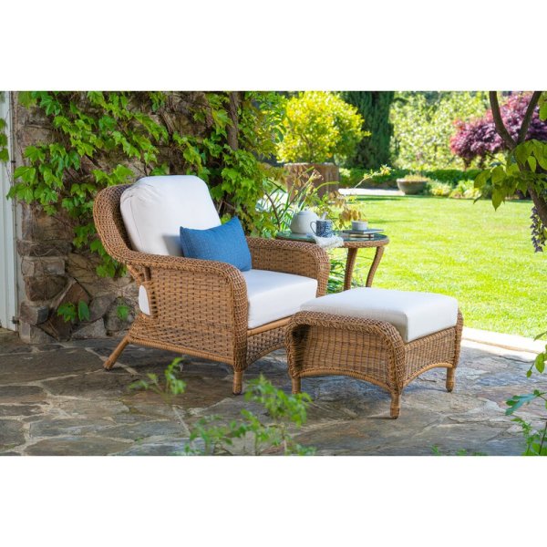 Tortuga Outdoor Sea Pines Chair, Ottoman, & Side Table