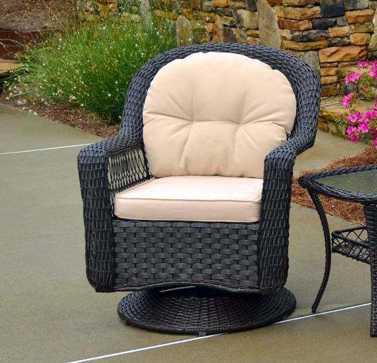 Tortuga Outdoor Biloxi 3Pc Bistro Set (2 swivel chairs, bistro table)