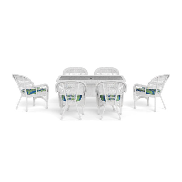 Tortuga Outdoor Portside 7Pc Dining Set (6 chairs, 66" dining table)