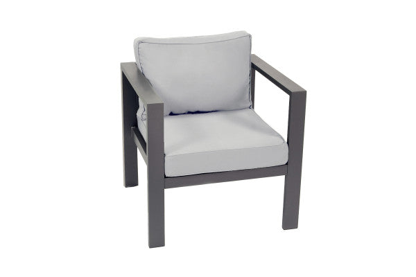 Tortuga Outdoor Lakeview Modern, 2-Pc Seat Set, Chair/Otto - Grey