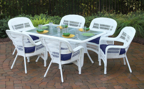 Tortuga Outdoor Portside 7Pc Dining Set (6 chairs, 66" dining table)