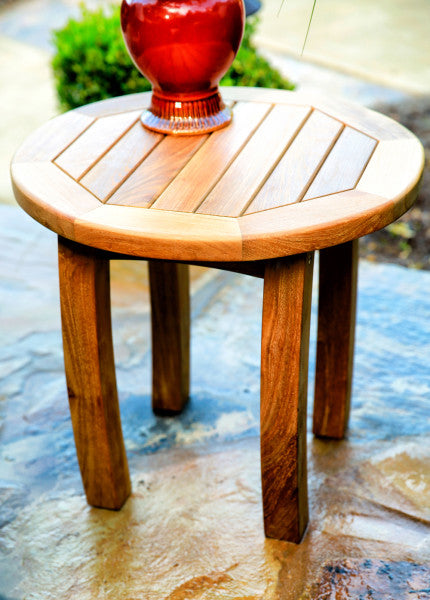 Tortuga Outdoor Jakarta Teak 20" Round Side Table