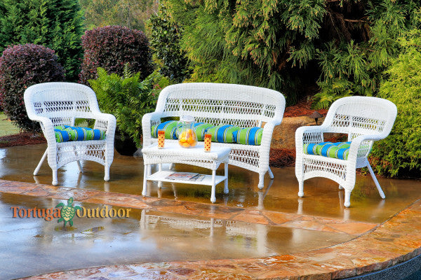 Tortuga Outdoor Portside 4Pc Seating Set (2 chairs, loveseat, coffee table)