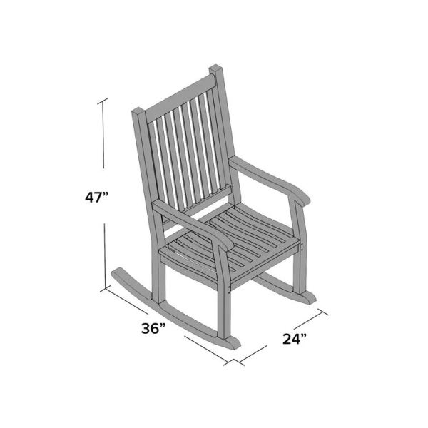 Tortuga Outdoor Jakarta Teak Rocking Chair Pair (2 Rockers)